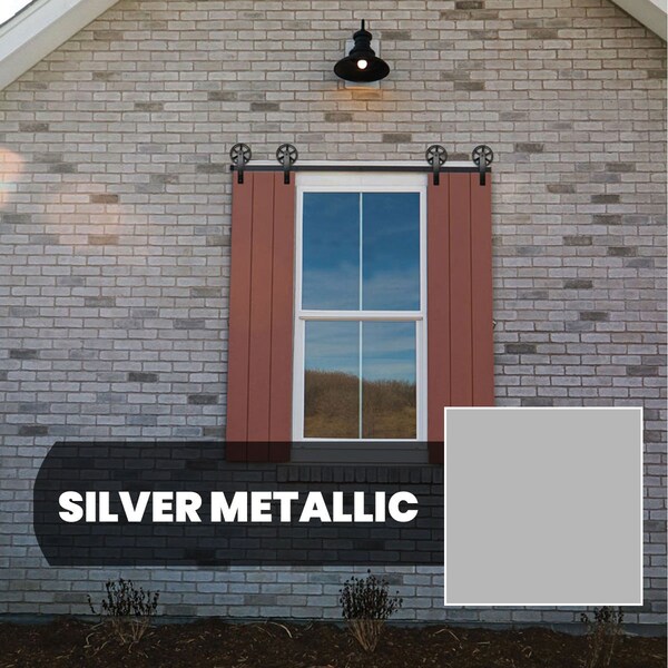 Ekena Millwork Exterior Dummy Rollers Series 8' Track, Silver Metallic - GB6004ET81