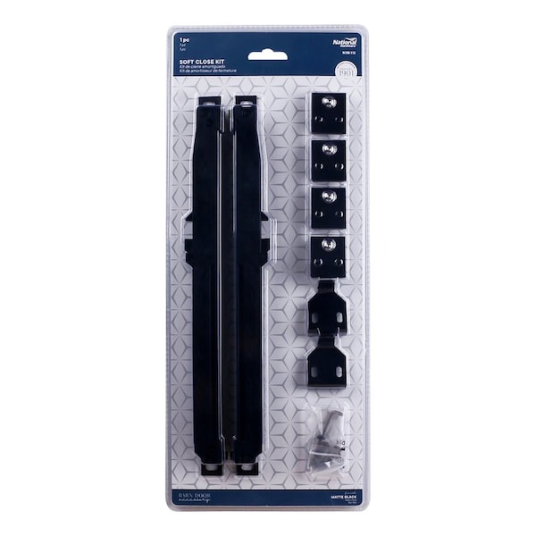 National Hardware National Hardware Matte Black Plastic Soft Close Kit 1 pc - N700-112