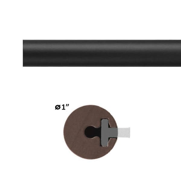 Quiet Glide Bronze 72" Round Stick Sliding Door Hardware - QG.1300.RS.07
