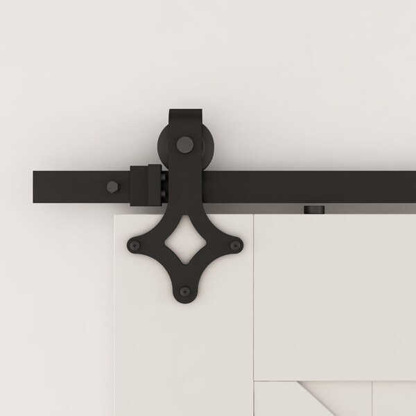 Onward Black Diamond 78 34 in 2000 mm Decorative Visible Rail System, Black - 246081MATPVC