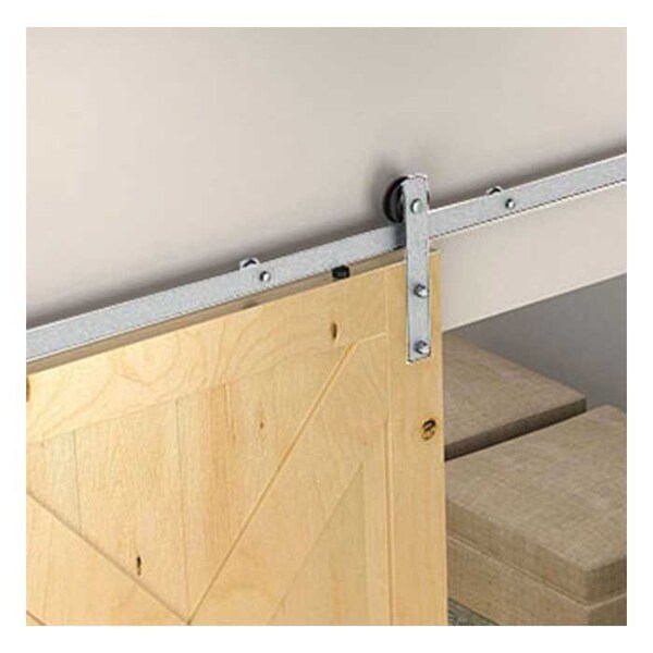 Orca Hardware 8' Flat Track Kit, Arched Top Thrubolt Hangers, Includes Track, Hangers, Spacers, End Stops, Floor - FTAT-SN-8
