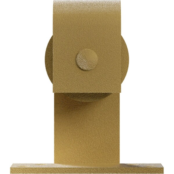 Ekena Millwork Premium J-Top Mount Roller Hanger w/ Bolts for Barn Door for 1 3/8" to 2 1/4" Doors, Jacob's Gold - GB60010RJG