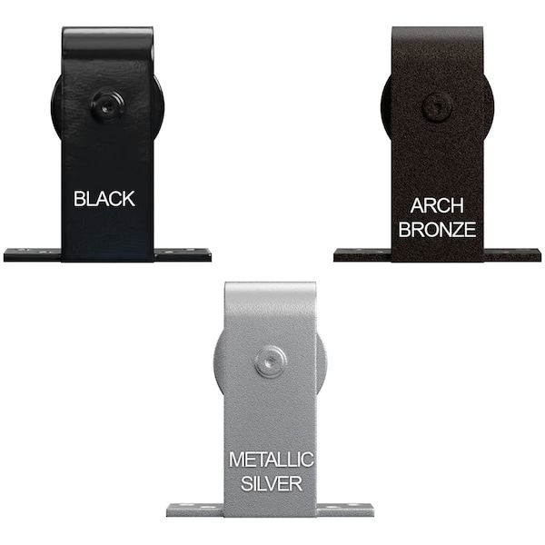Ekena Millwork Economy Straight Top Barn Door Hardware Set & Silent Rollers for 1 3/8" to 1 3/4" Doors - GB6008HTM48SM