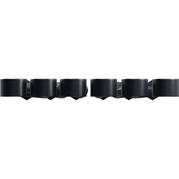 Ekena Millwork Premium 1/2" Barn Door Flat Track Extension Hardware for 2 1/4" Door, Dark Gray - GB60015EDG