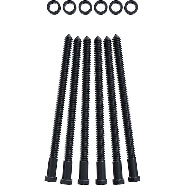 Ekena Millwork Premium 1/2" Barn Door Flat Track Extension Hardware for 2 1/4" Door, Dark Gray - GB60015EDG