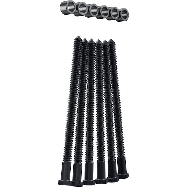 Ekena Millwork Premium 1/2" Barn Door Flat Track Extension Hardware for 2 1/4" Door, Dark Gray - GB60015EDG