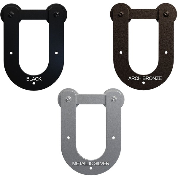 Ekena Millwork Economy Horseshoe Barn Door Hardware Set w/ 5' 4" Track & Silent Rollers for 1 3/8" to 1 3/4" Doors - GB6008H254BL