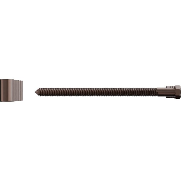 Ekena Millwork Premium 1 1/4" Barn Door Flat Track Extension Hardware for 1 3/8" Door, Rustic Brown - GB60013EXXRB