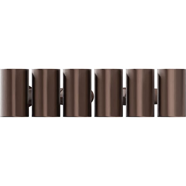Ekena Millwork Premium 1 1/4" Barn Door Flat Track Extension Hardware for 1 3/8" Door, Rustic Brown - GB60013EXXRB