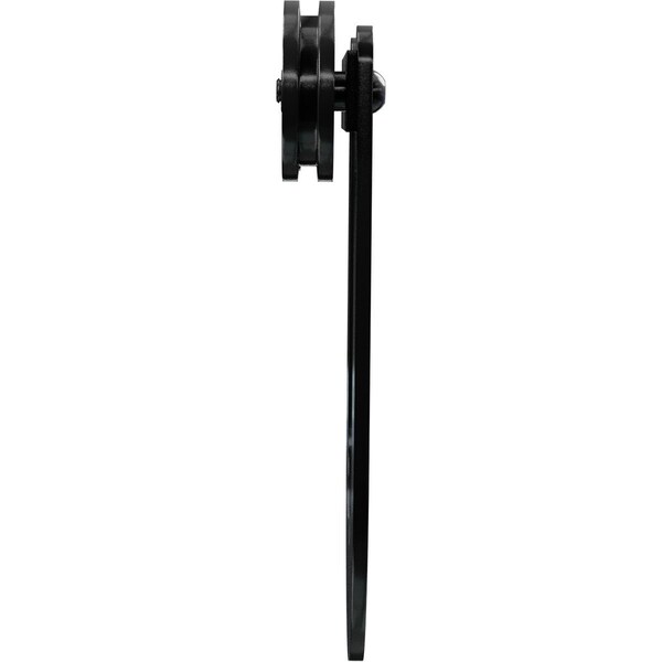 Ekena Millwork Economy Horseshoe Silent Roller Hanger w/ Bolts for Barn Door for 1 3/8" to 1 3/4" Doors, Black - GB6008R2BL