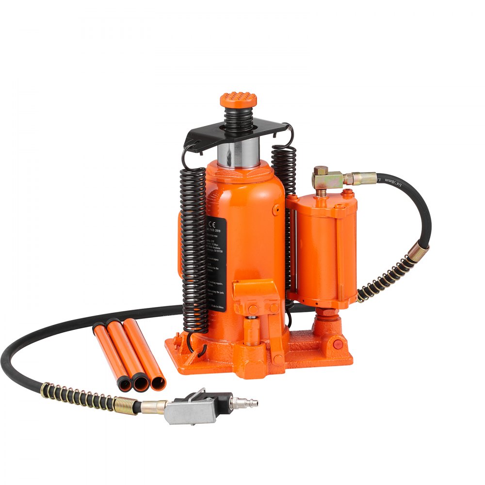 VEVOR Air Hydraulic Bottle Jack, 20 Ton/40000 LBS All Welded Bottle Jack, 10.4-19.7 inch Lifting Range, Manual Handle and Air Pump, for Car, Pickup, Truck, RV, Auto Repair, Industrial Engineering - P20T10420INCHKRBMV0