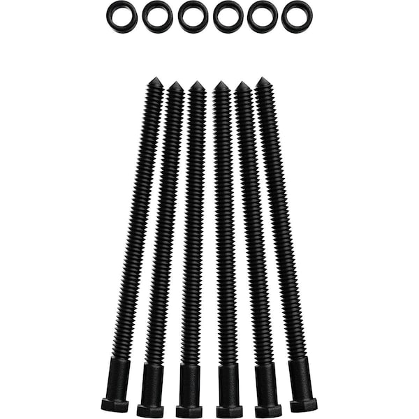 Ekena Millwork Premium 1/2" Barn Door Flat Track Extension Hardware for 1 3/4" Door, Matte Black - GB60014EMB