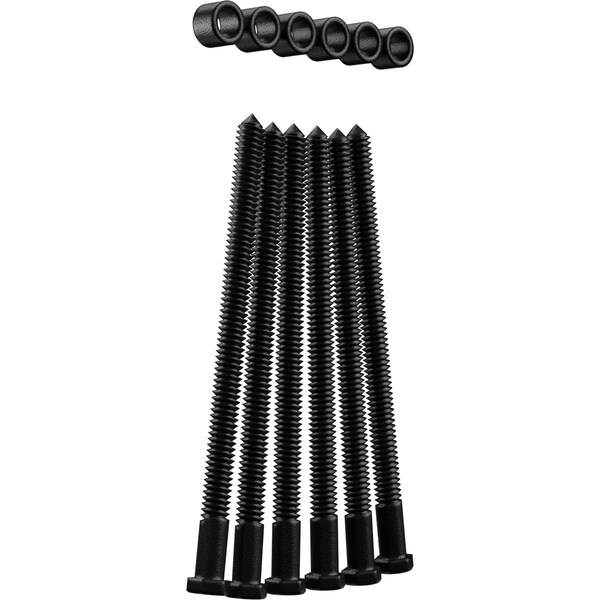 Ekena Millwork Premium 1/2" Barn Door Flat Track Extension Hardware for 1 3/4" Door, Matte Black - GB60014EMB
