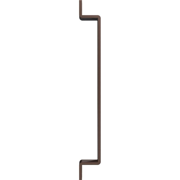 Ekena Millwork Premium 11"L x 1 1/4"W Pull Handle for 2 1/4" Doors, Rustic Brown - GB6001PH511RB