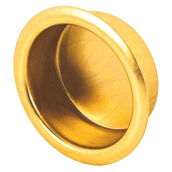 Primeline Tools 3/4 in. Inset Sliding Closet door Pull Handle, Brass Plated (4 Pack) - N 6846