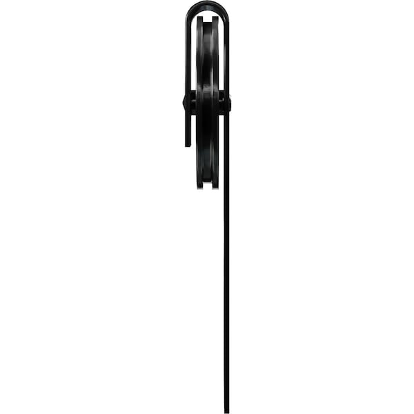 Ekena Millwork Premium Wagon Wheel Roller Hanger w/ Bolts for Barn Door for 2 1/4" Doors, Black - GB60015RWBL