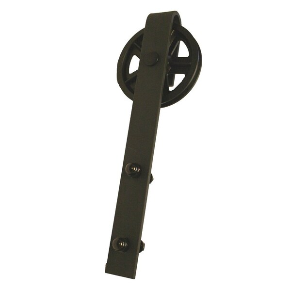 Orca Hardware Flat Track Spoke Wheel Shaped Hanger, BL Black Finish - FTSK-HANGER-BL