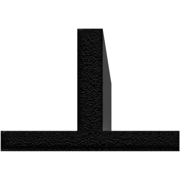 Ekena Millwork Premium 24" Barn Door Floor T-Guide, Matte Black - GB6001G2MB