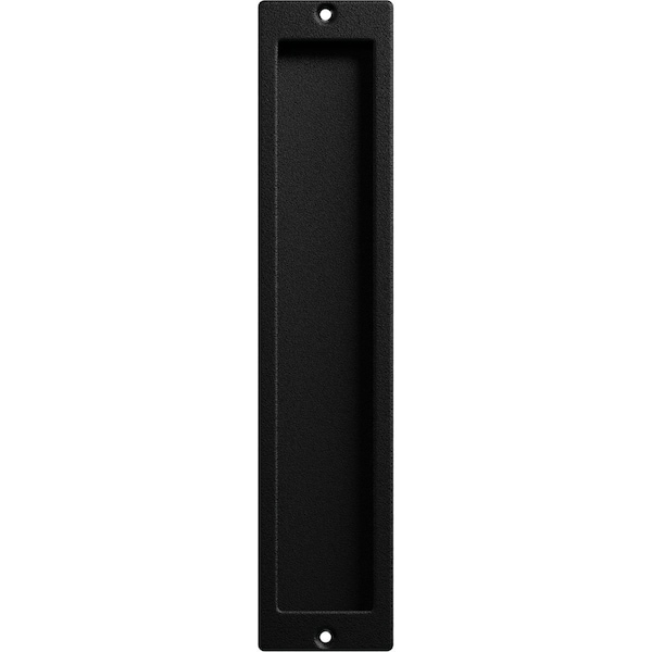 Ekena Millwork Premium 12" Flush Pull For Barn Doors 3/4" Thick or Greater, Matte Black - GB6001FP12MB