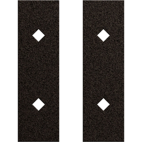 Ekena Millwork Economy Barn Door Hollow Core Plates, Arch Bronze, PK 2 - GB6008HCPAB