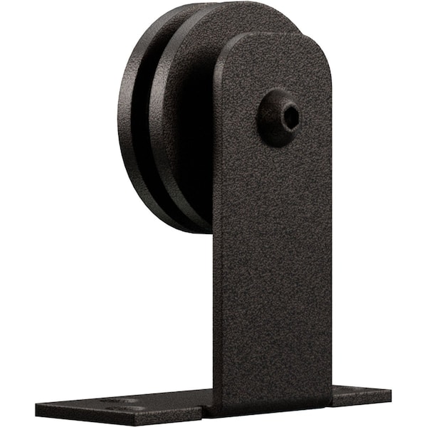 Ekena Millwork Economy Straight Top Silent Roller Hanger w/ Bolts for Barn Door for 1 3/8" to 1 3/4" Doors - GB6008RTMAB