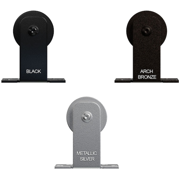 Ekena Millwork Economy Straight Top Barn Door Hardware Set w/ 4' Track & Silent Rollers for 1 3/8" to 1 3/4" Doors - GB6008HTM4AB