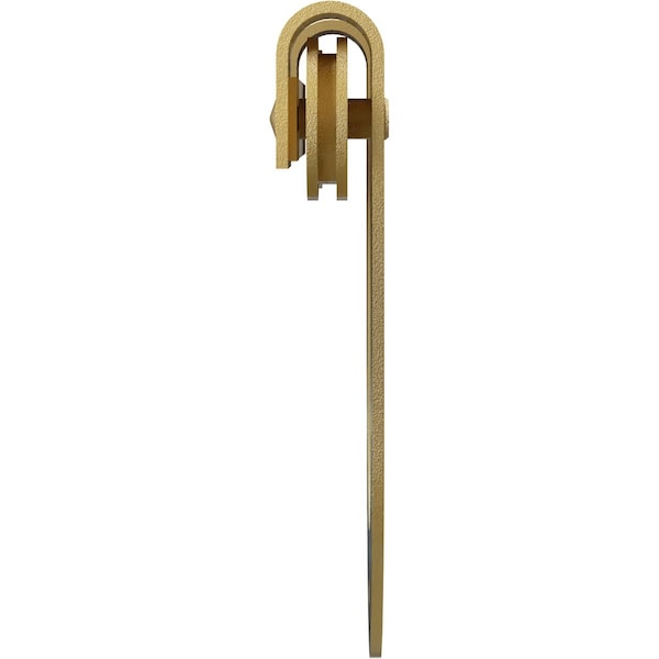 Ekena Millwork Premium Horseshoe Roller Hanger w/ Bolts for Barn Door for 1 3/8" Doors, Jacob's Gold - GB60013R2JG