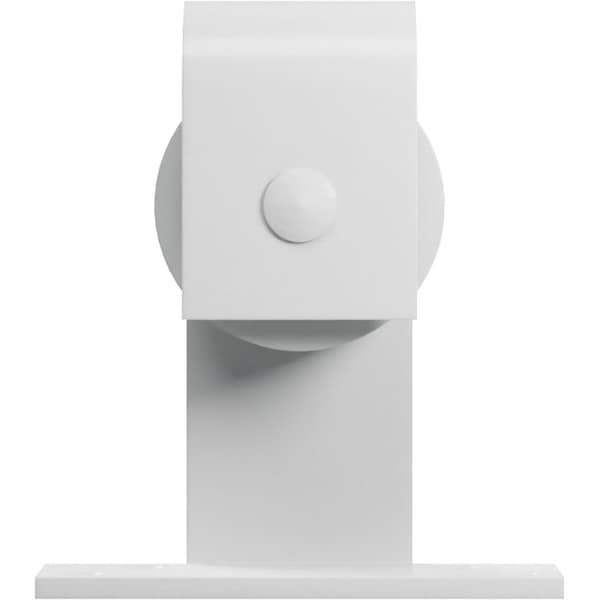 Ekena Millwork Premium J-Top Mount Roller Hanger w/ Bolts for Barn Door for 1 3/8" to 2 1/4" Doors, Rocket White - GB60010RRW