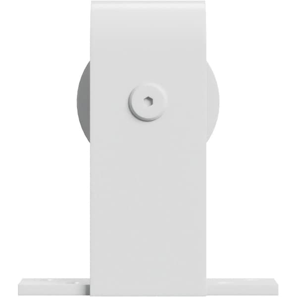 Ekena Millwork Premium J-Top Mount Roller Hanger w/ Bolts for Barn Door for 1 3/8" to 2 1/4" Doors, Rocket White - GB60010RRW