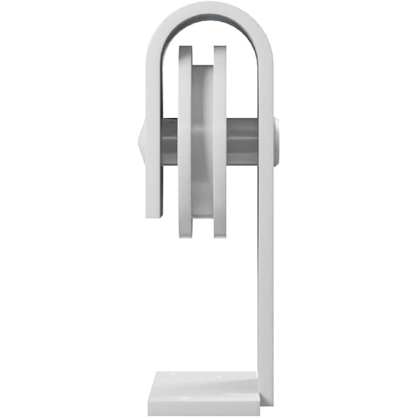 Ekena Millwork Premium J-Top Mount Roller Hanger w/ Bolts for Barn Door for 1 3/8" to 2 1/4" Doors, Rocket White - GB60010RRW