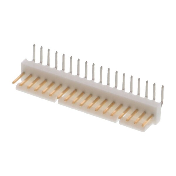 Molex Board Connector, 18 Contact(S), 1 Row(S), Male, Right Angle, 0.1 Inch Pitch, Solder Terminal,  - 22122184