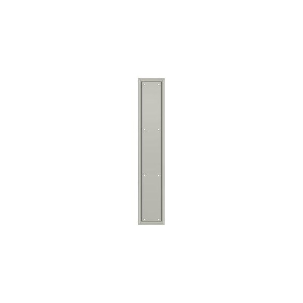 Deltana Framed Push Plate, Heavy Duty, 3-1/2" X 20" Satin Nickel - PP2281U15