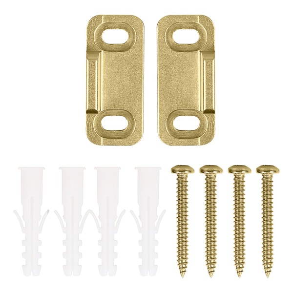 National Hardware National Hardware 1-3/4 in. L Brushed Gold Aluminum Double Floor Guide 1 pc - N700-113