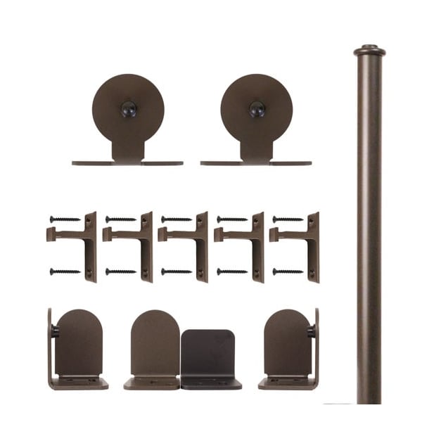 Quiet Glide Bronze 96" Top Mount Sliding Door Hardware - QG.1300.TM-96.07