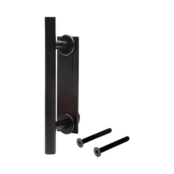 Renin Alperton Series BD414-MB Barn Door Handle, 300 mm H Handle, Steel, Matte Black - BDB414-MB