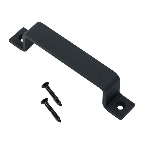 Renin Cairns Series BD450-MB Barn Door Handle, 163 mm H Handle, Matte Black - BDB450-MB
