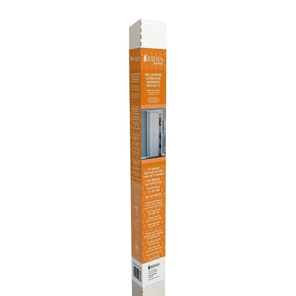 Renin AW0162F-07200-ALBB Hardware and Track Set, 72 in L Track, Aluminum, Wall Mounting - AW0162F-07200-ALB