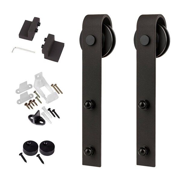Renin Spectrum Series Add-A-Door Barn Door Kit, Matte Black, Includes: 1-3/8 in Mounting Bolts - BD400-102-MB