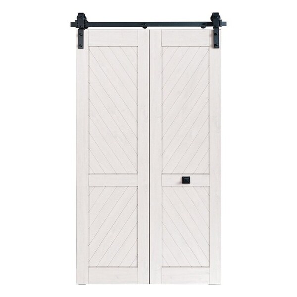 Renin Bifold Barn Door Hardware Kit, 48 in L Track, Steel, Matte - BD952-04800-MB