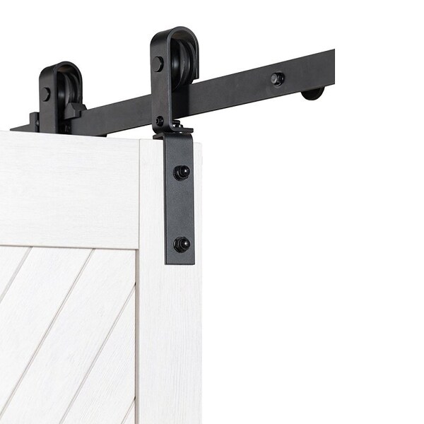 Renin Bifold Barn Door Hardware Kit, 48 in L Track, Steel, Matte - BD952-04800-MB