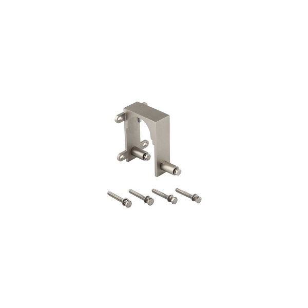 National Hardware Bypass Bracket, Sliding Door, Steel, Satin Nickel Pair - N187-102