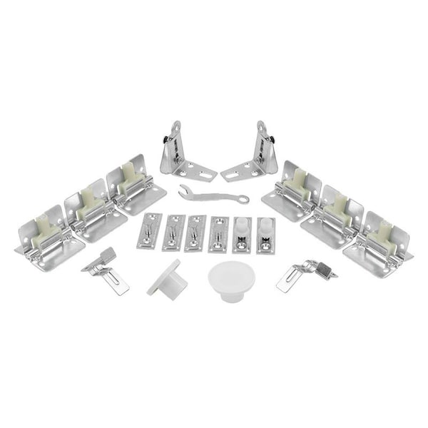 Renin Hardware Track Set, 72 in L Track, Steel, For: Bi-Fold Doors - BF1700-07200-BW