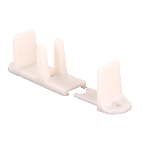Prime-Line Prime-Line 1.38 in. D X 3 in. L Matte White Nylon Door Guide 2 pc - 163236