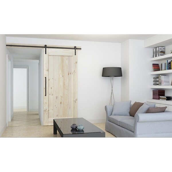 Delaney Hardware 17 in. Black Barn Door Hardware Double Sided Square Pull Handle - BD0664