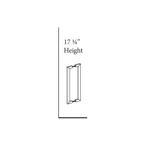 Delaney Hardware 17 in. Black Barn Door Hardware Double Sided Square Pull Handle - BD0664