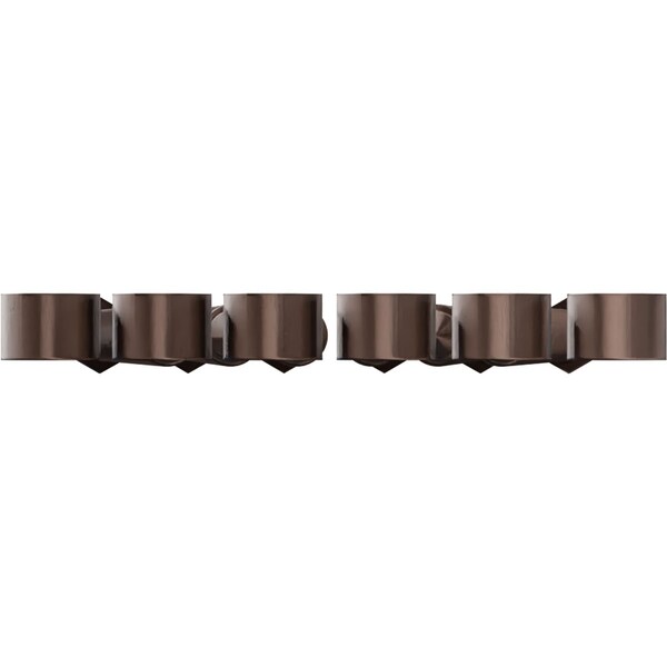 Ekena Millwork Premium 1/2" Barn Door Flat Track Extension Hardware for 1 3/8" Door, Rustic Brown - GB60013ERB