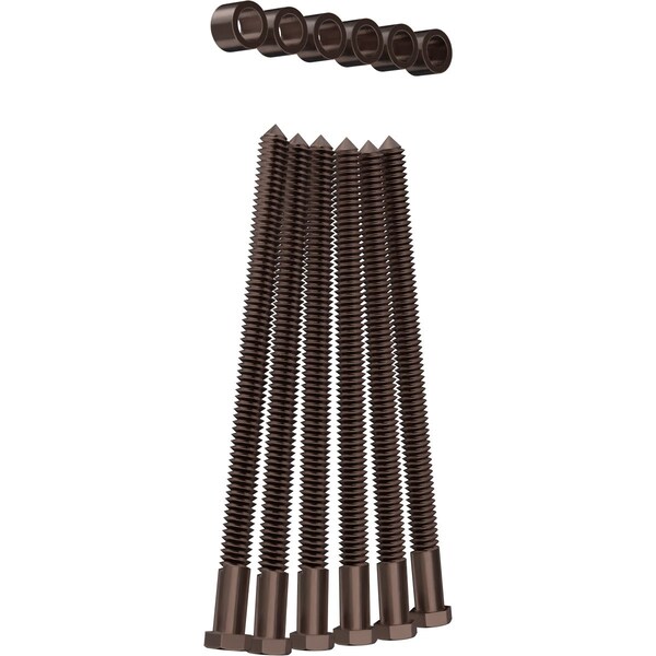 Ekena Millwork Premium 1/2" Barn Door Flat Track Extension Hardware for 1 3/8" Door, Rustic Brown - GB60013ERB