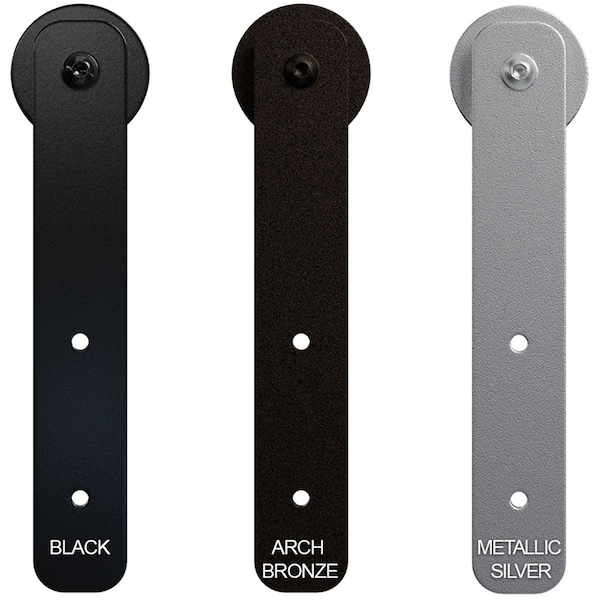 Ekena Millwork Economy Straight Strap Barn Door Hardware Set & Silent Rollers for 1 3/8" to 1 3/4" Doors - GB6008H6SM
