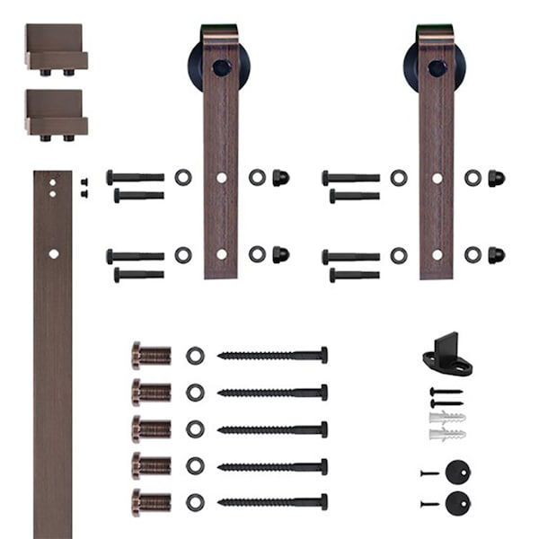 Designer Collection Soft-Close Oil Rubbed Bronze 96" Sliding Door Hardware - NT.1400.09W-96.07-SC