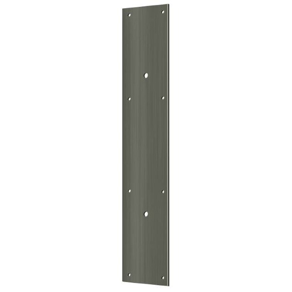 Deltana Push Plate 20" For 10" Door Pull Antique Nickel - PPH3520U15A